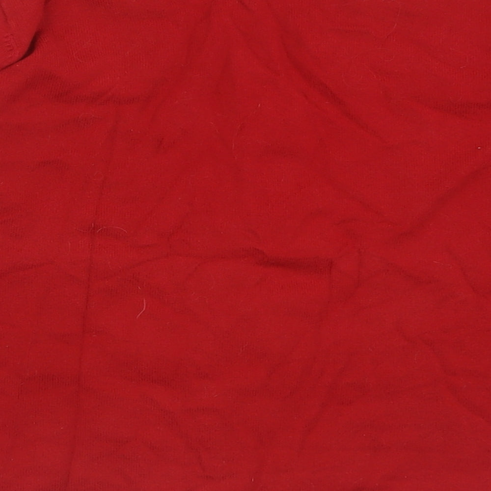 Matalan Girls Red V-Neck  Cotton Cardigan Jumper Size 13 Years  Button - School Wear