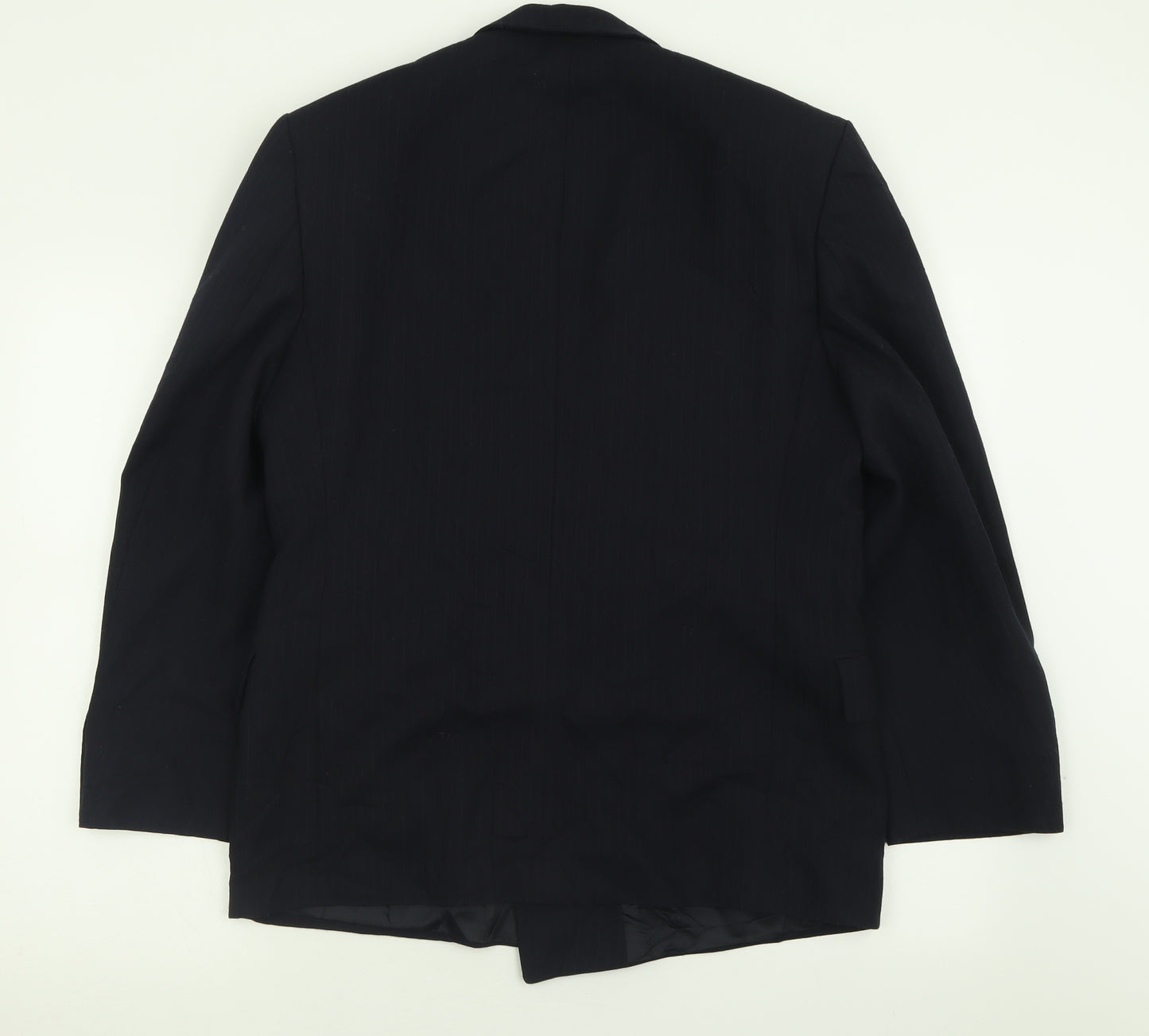 Piere Cardin Mens Blue Striped Wool Jacket Suit Jacket Size 38