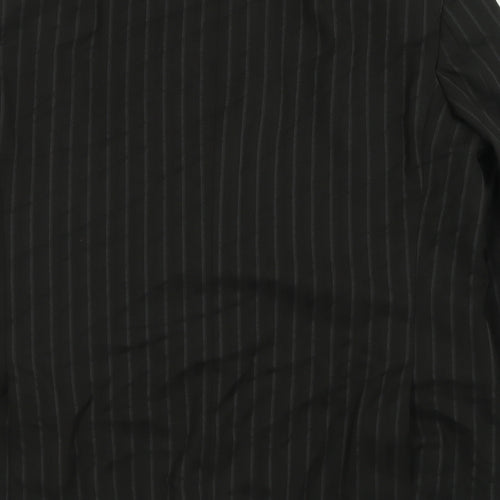 Autograph Mens Black Striped Polyacrylate Fibre Jacket Suit Jacket Size 44