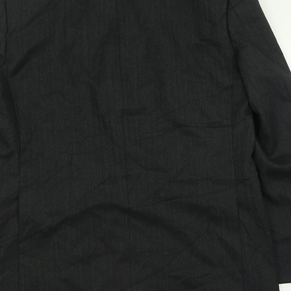 Aquascutum  Mens Black  Wool Jacket Suit Jacket Size 42