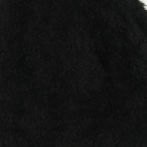 ICHI Womens Black   Overcoat Coat Size L  Button