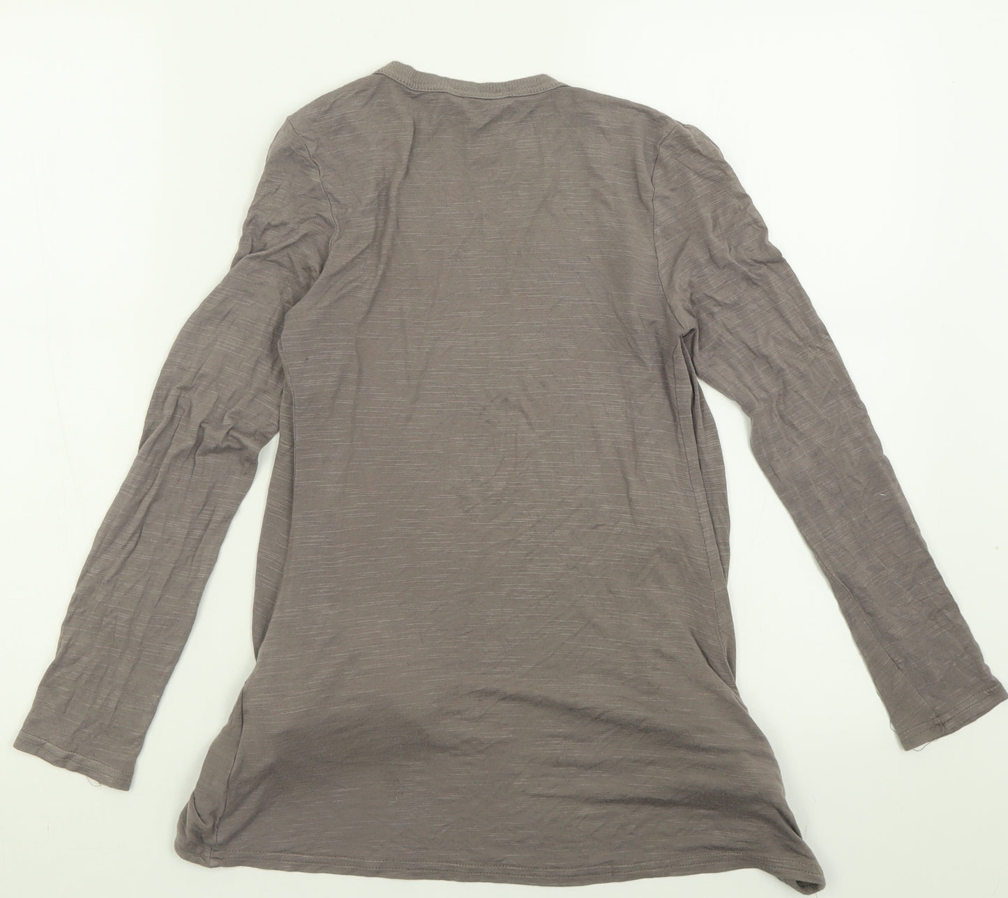New Look Womens Grey V-Neck  Viscose Cardigan Jumper Size 8