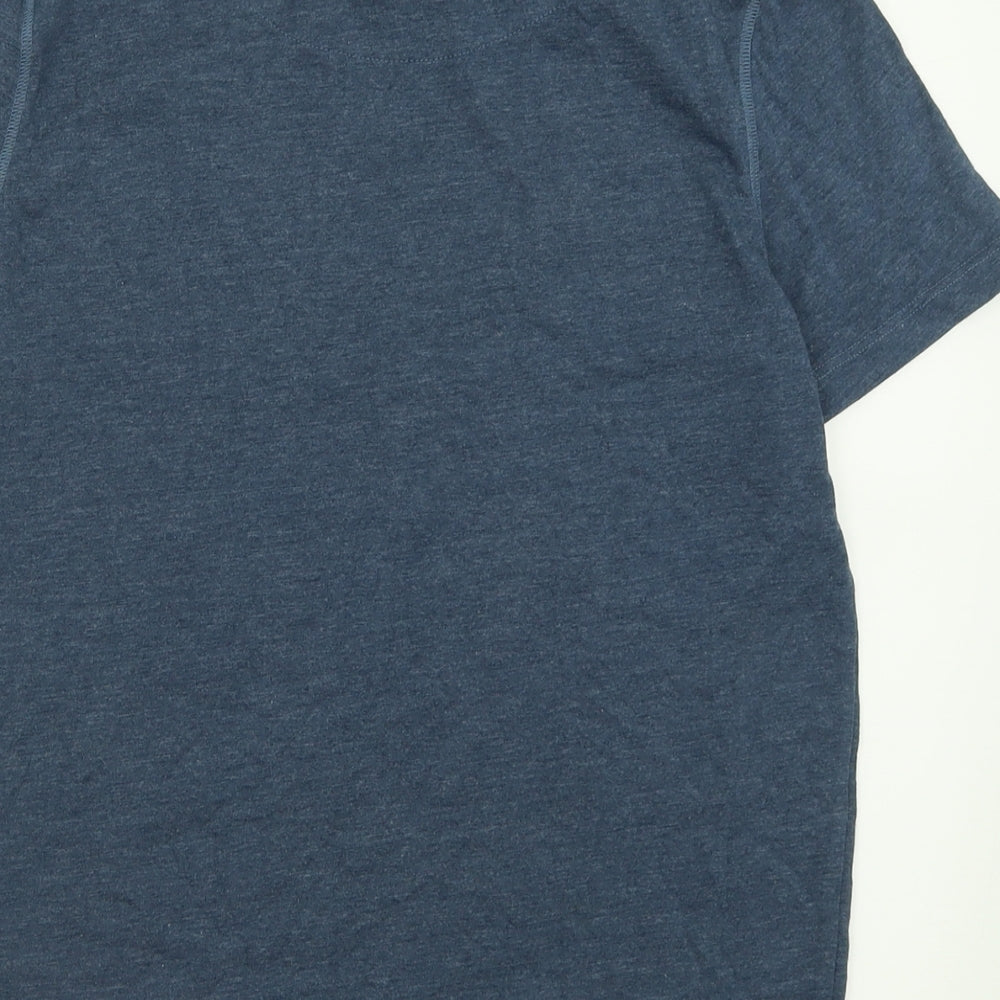 11 degrees Mens Blue  Cotton  T-Shirt Size S Crew Neck