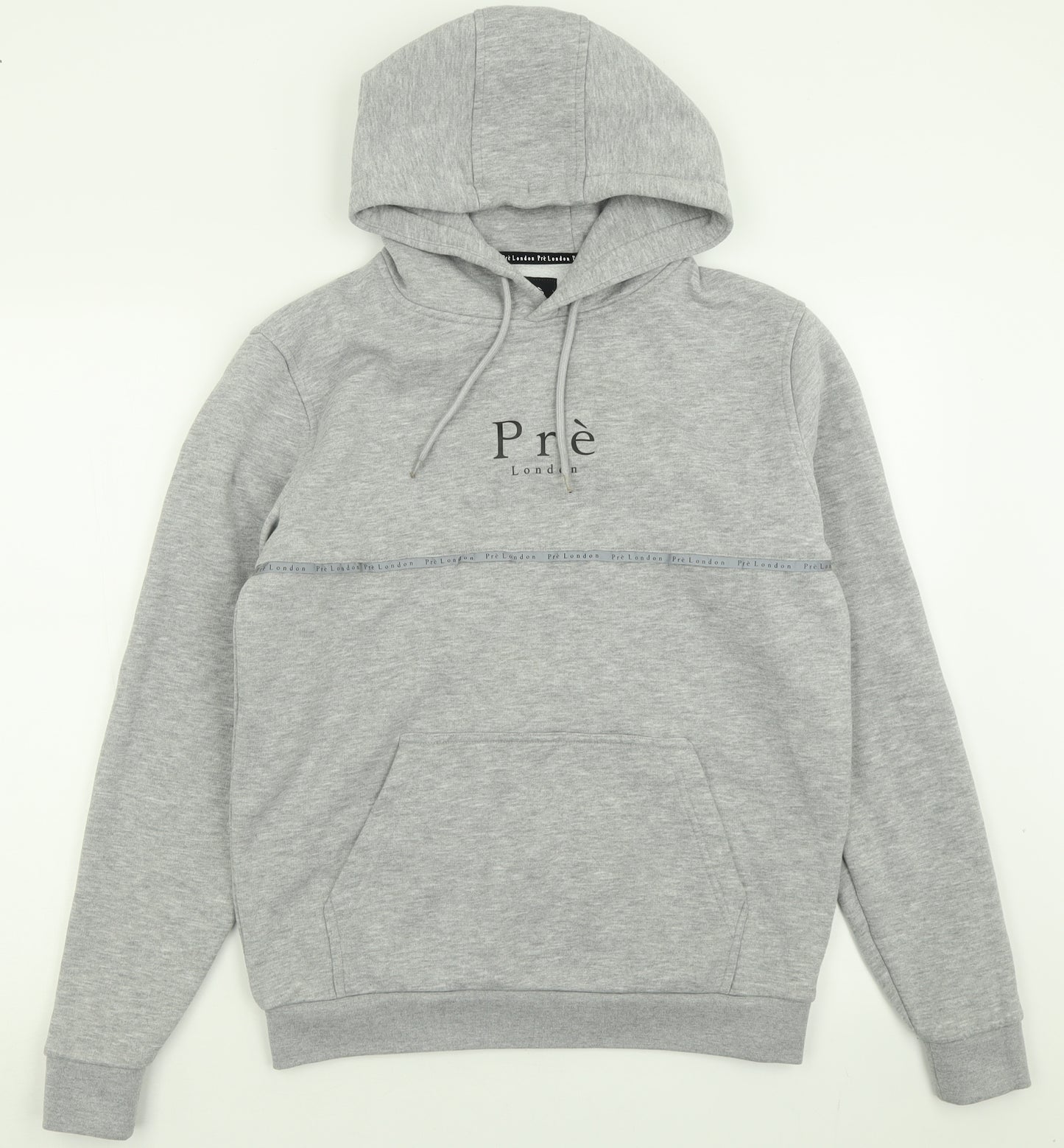 Pre London  Mens Grey  Cotton Pullover Hoodie Size XS