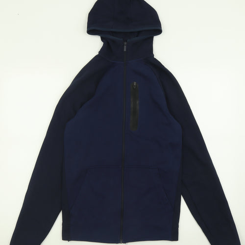 Matalan Mens Blue  Cotton Full Zip Hoodie Size XS