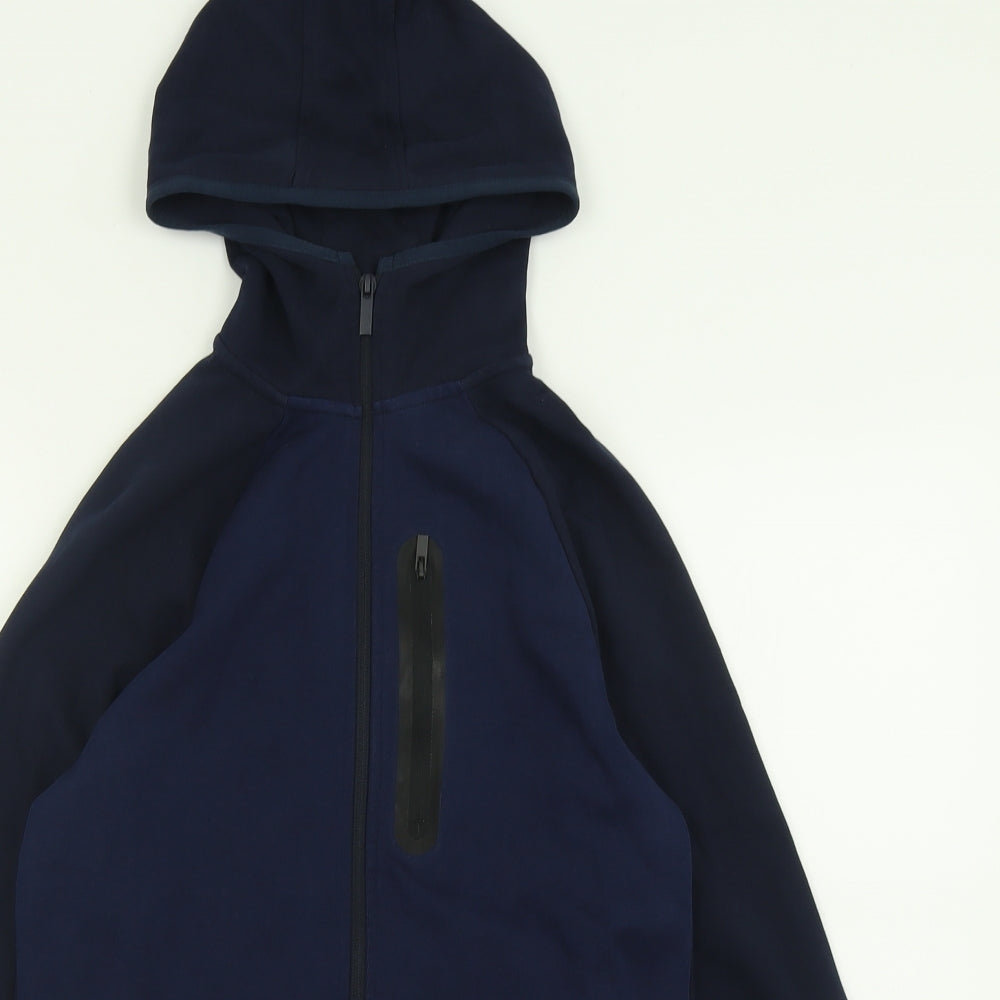 Matalan Mens Blue  Cotton Full Zip Hoodie Size XS