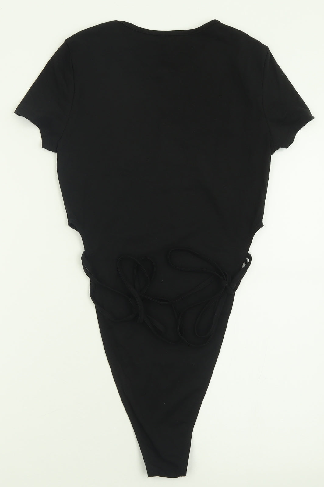 SheIn Womens Black  Cotton Bodysuit One-Piece Size S  Button