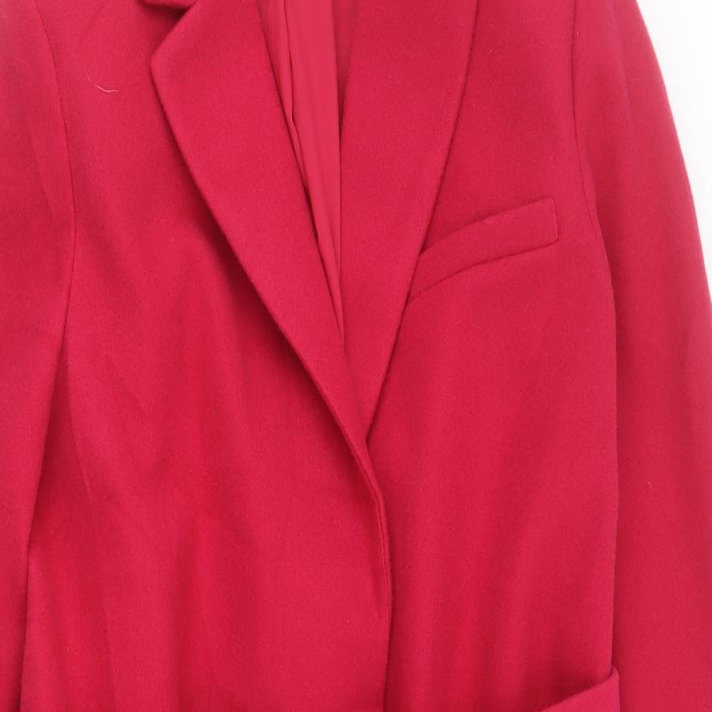 Marks and Spencer Womens Pink   Overcoat Coat Size 18  Button