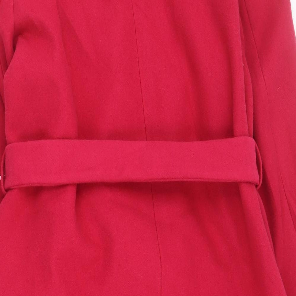Marks and Spencer Womens Pink   Overcoat Coat Size 18  Button