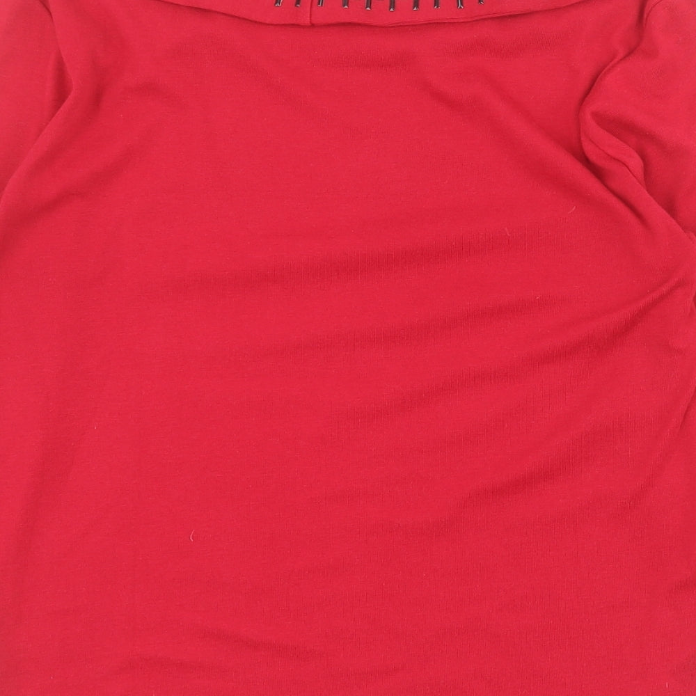 Tigi Womens Red Round Neck  Polyester Pullover Jumper Size 10   - 10 / 12