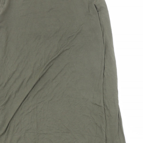 Mexx Womens Green  Viscose Basic T-Shirt Size L Roll Neck