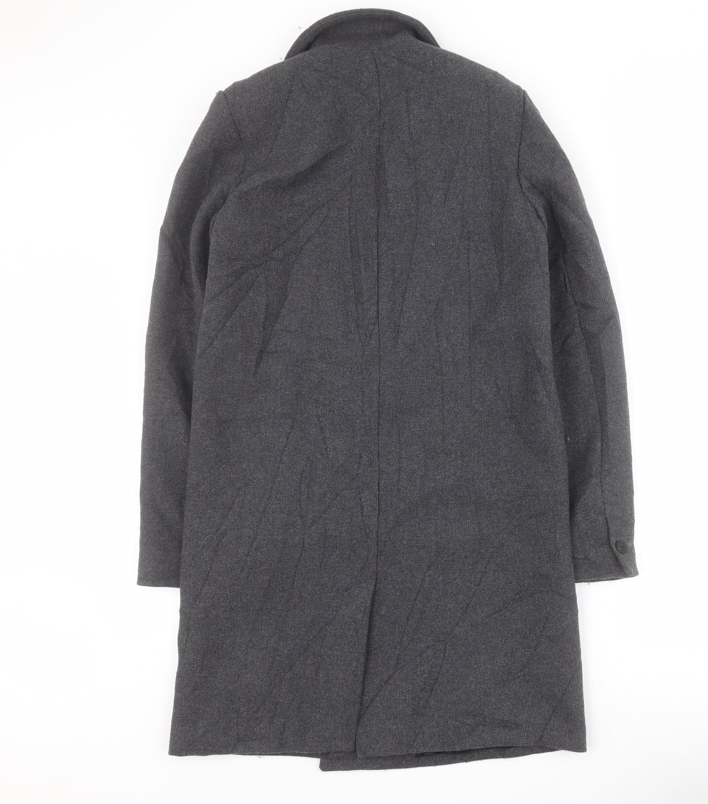 TRF Mens Grey   Overcoat Coat Size XS  Button