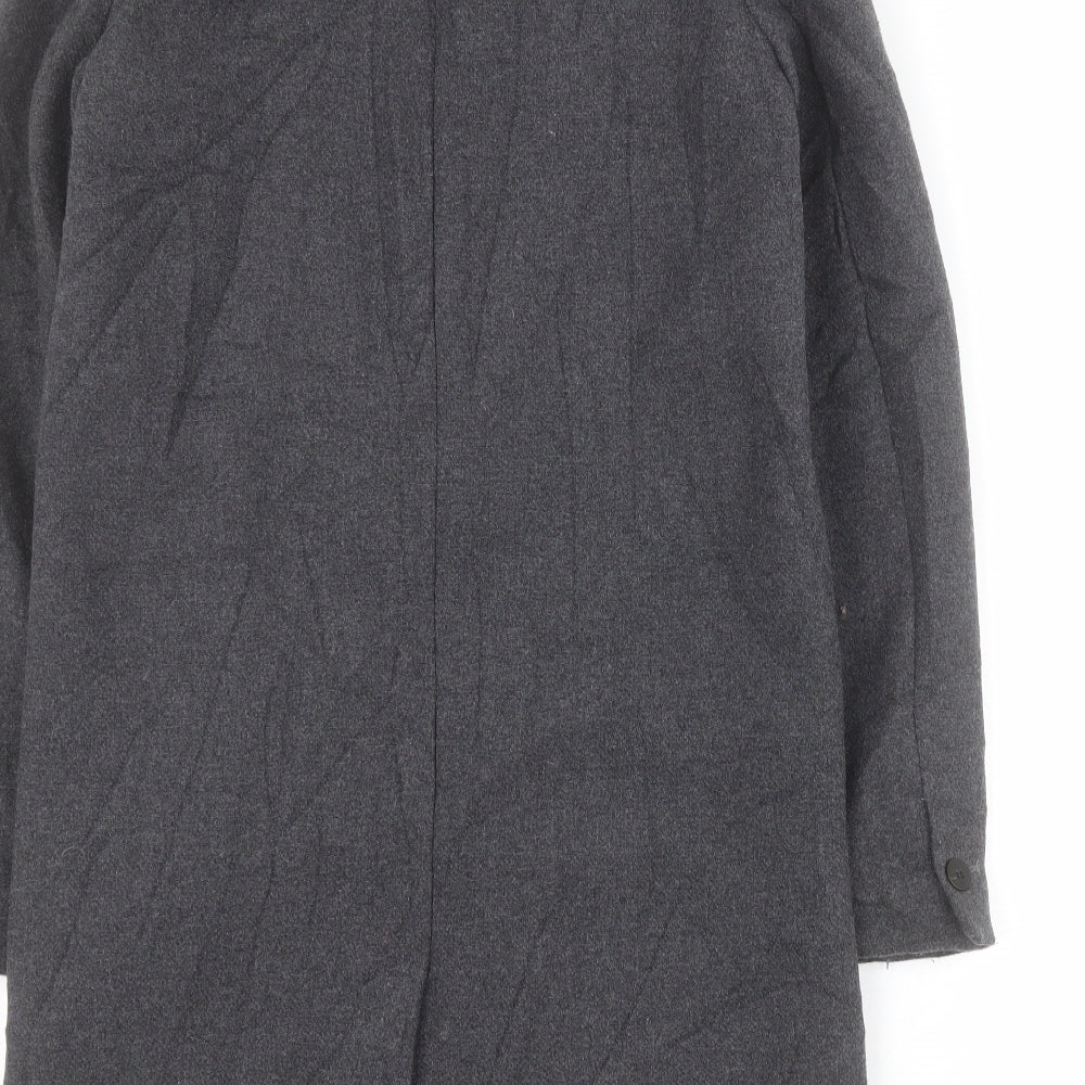 TRF Mens Grey   Overcoat Coat Size XS  Button