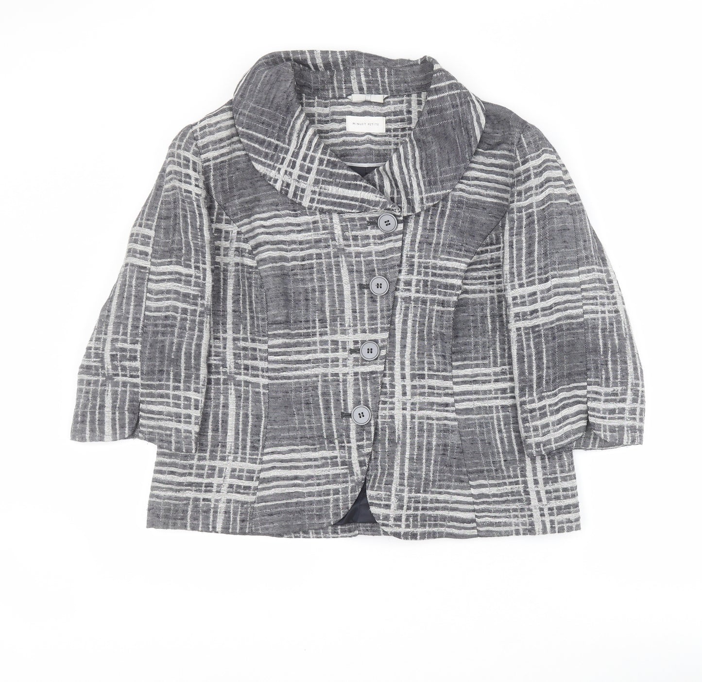 Minuet Petite Womens Grey   Jacket  Size 18  Button