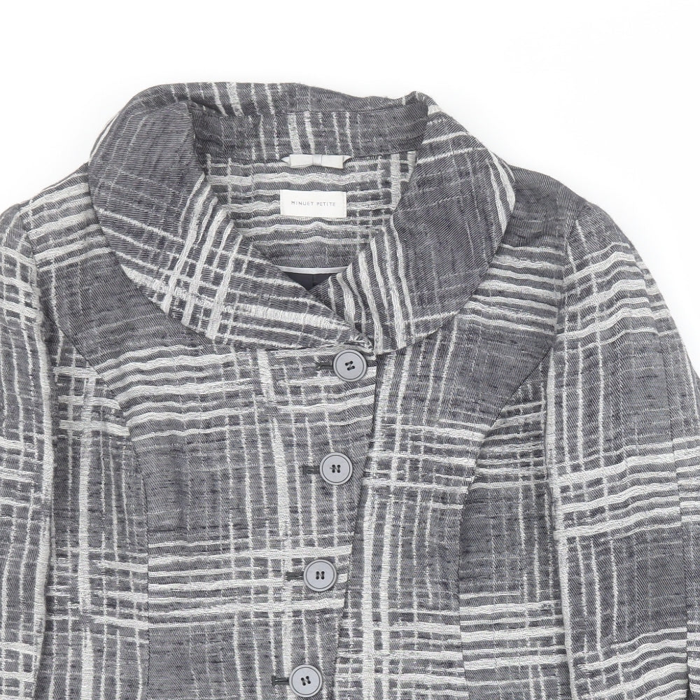 Minuet Petite Womens Grey   Jacket  Size 18  Button