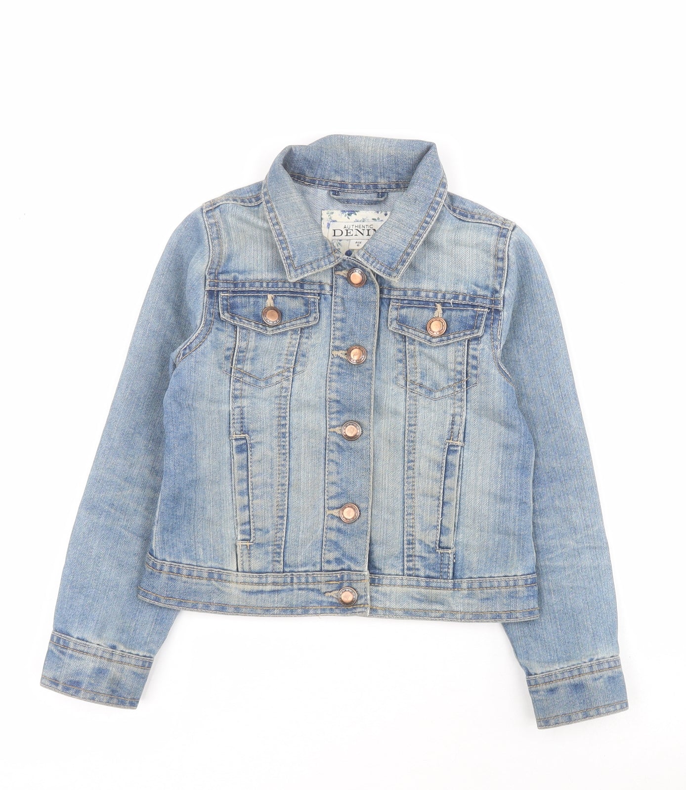 Dunnes Girls Blue   Jacket  Size 6 Years  Button