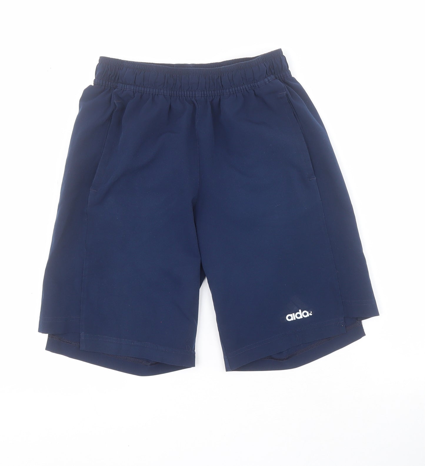 adidas Boys Blue  100% Polyester Sweat Shorts Size 11-12 Years  Regular