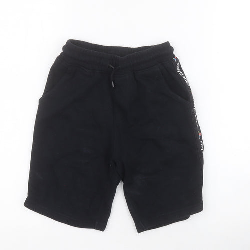 NEXT Boys Black  100% Cotton Sweat Shorts Size 9 Years  Regular Drawstring - Playstation