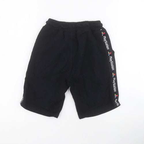 NEXT Boys Black  100% Cotton Sweat Shorts Size 9 Years  Regular Drawstring - Playstation