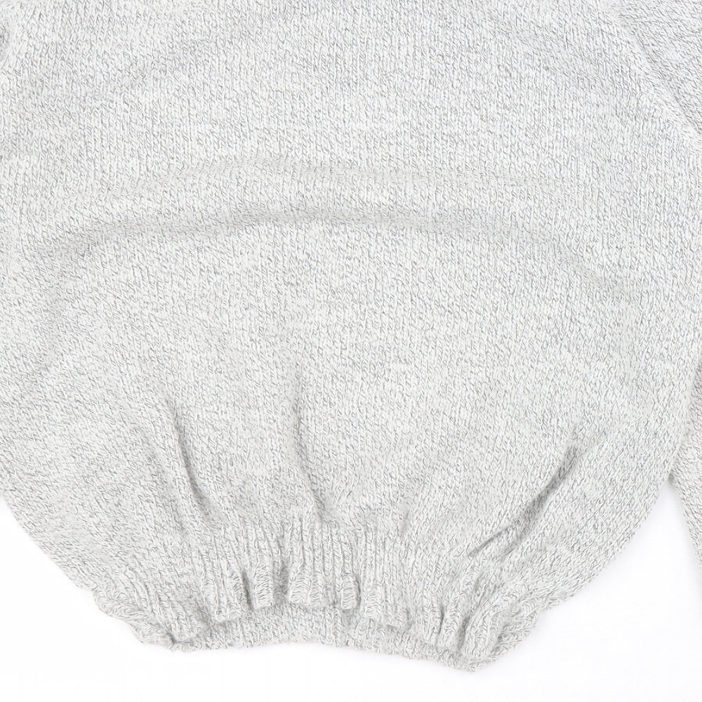 Damart Womens Grey Round Neck  Acrylic Pullover Jumper Size 14
