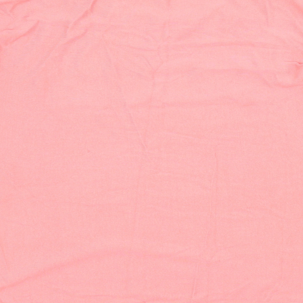 Woolovers Womens Pink  Cotton Basic T-Shirt Size L Round Neck