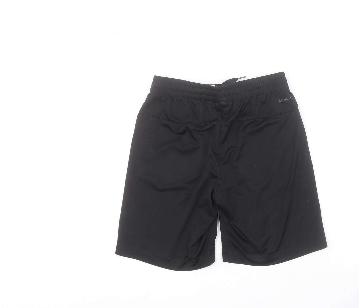 adidas Boys Black  100% Polyester Sweat Shorts Size 9-10 Years  Regular Drawstring