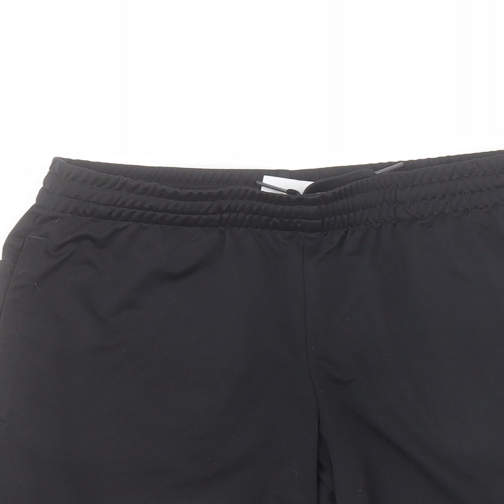 adidas Boys Black  100% Polyester Sweat Shorts Size 9-10 Years  Regular Drawstring