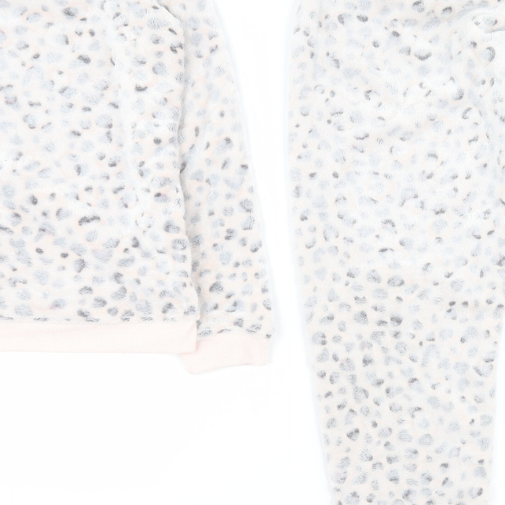 Primark Womens Pink Animal Print Polyester Top Pyjama Set Size M