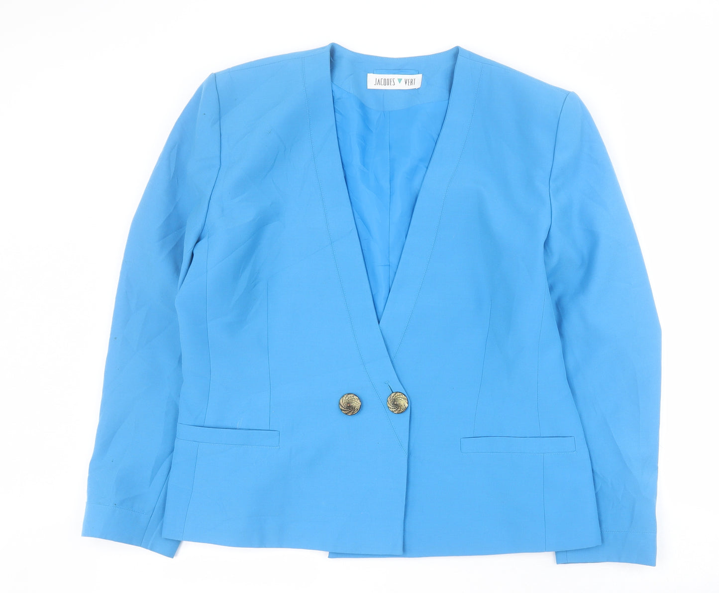 Jacques Vert Womens Blue   Jacket Blazer Size 14  Button