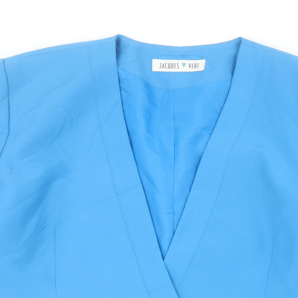 Jacques Vert Womens Blue   Jacket Blazer Size 14  Button