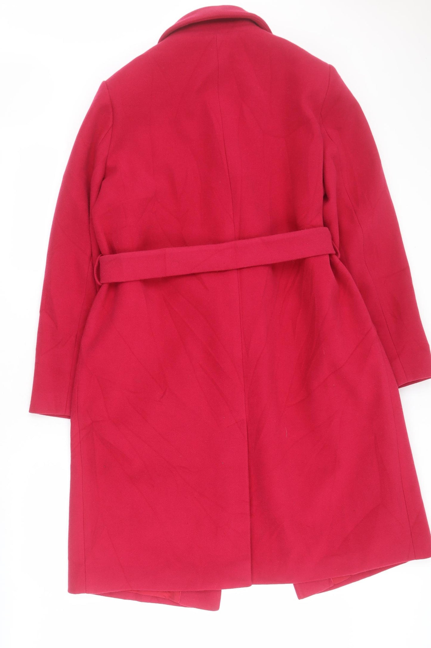 Marks and Spencer Womens Pink   Overcoat Coat Size 16  Button