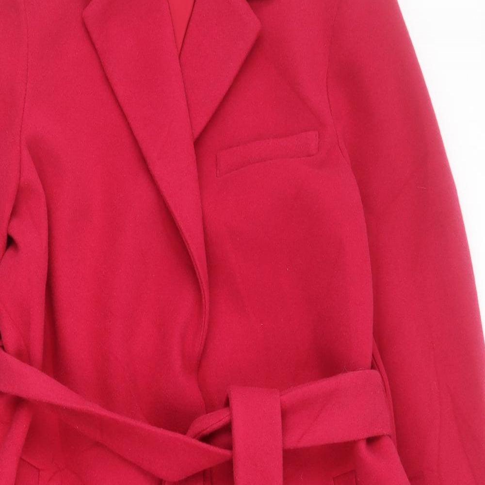 Marks and Spencer Womens Pink   Overcoat Coat Size 16  Button