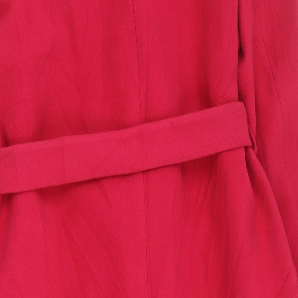 Marks and Spencer Womens Pink   Overcoat Coat Size 16  Button