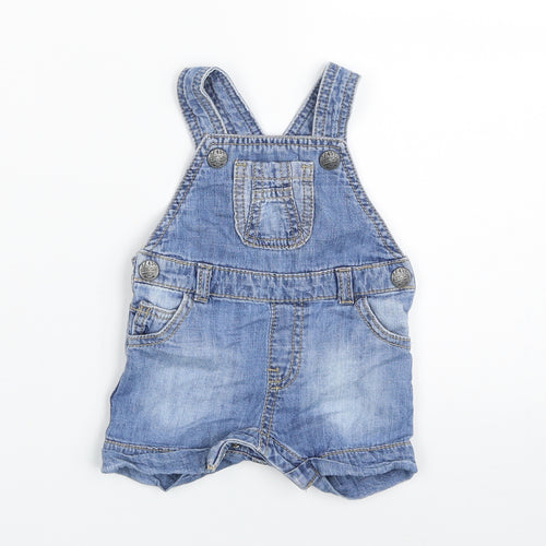 F&F Baby Blue  100% Cotton Babygrow One-Piece Size 0-3 Months  Snap