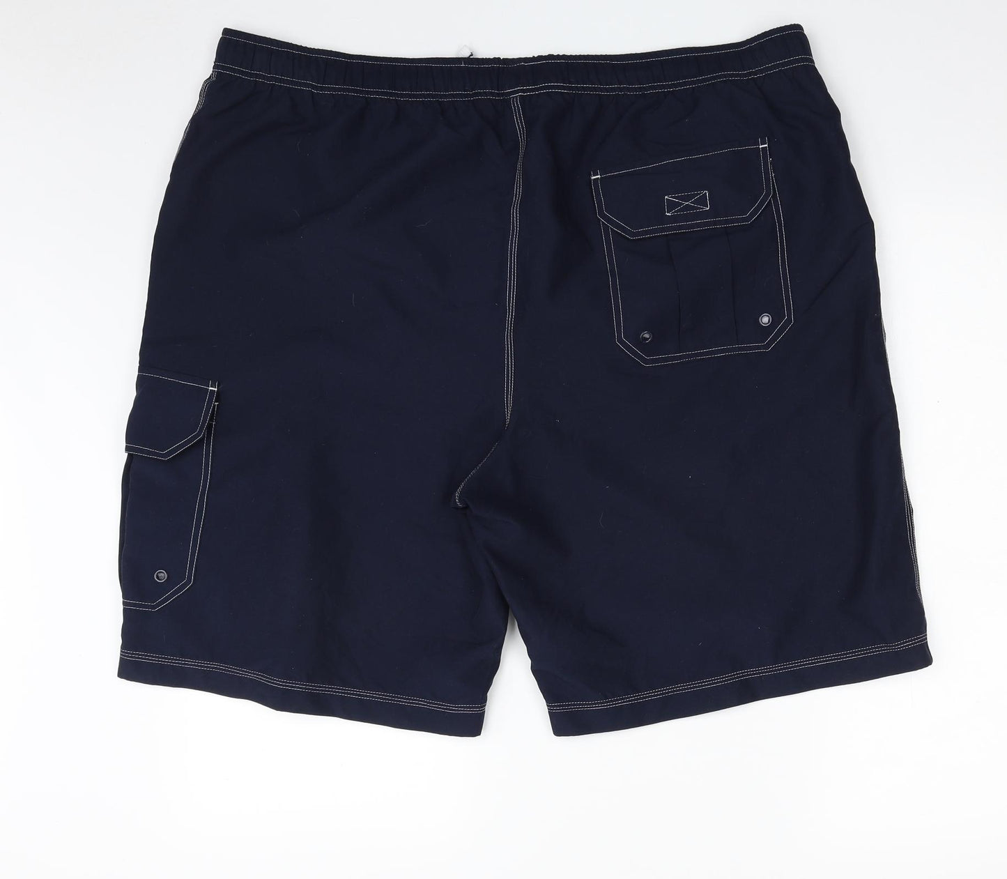 George Mens Blue  Polyester Sweat Shorts Size 2XL L10 in Regular