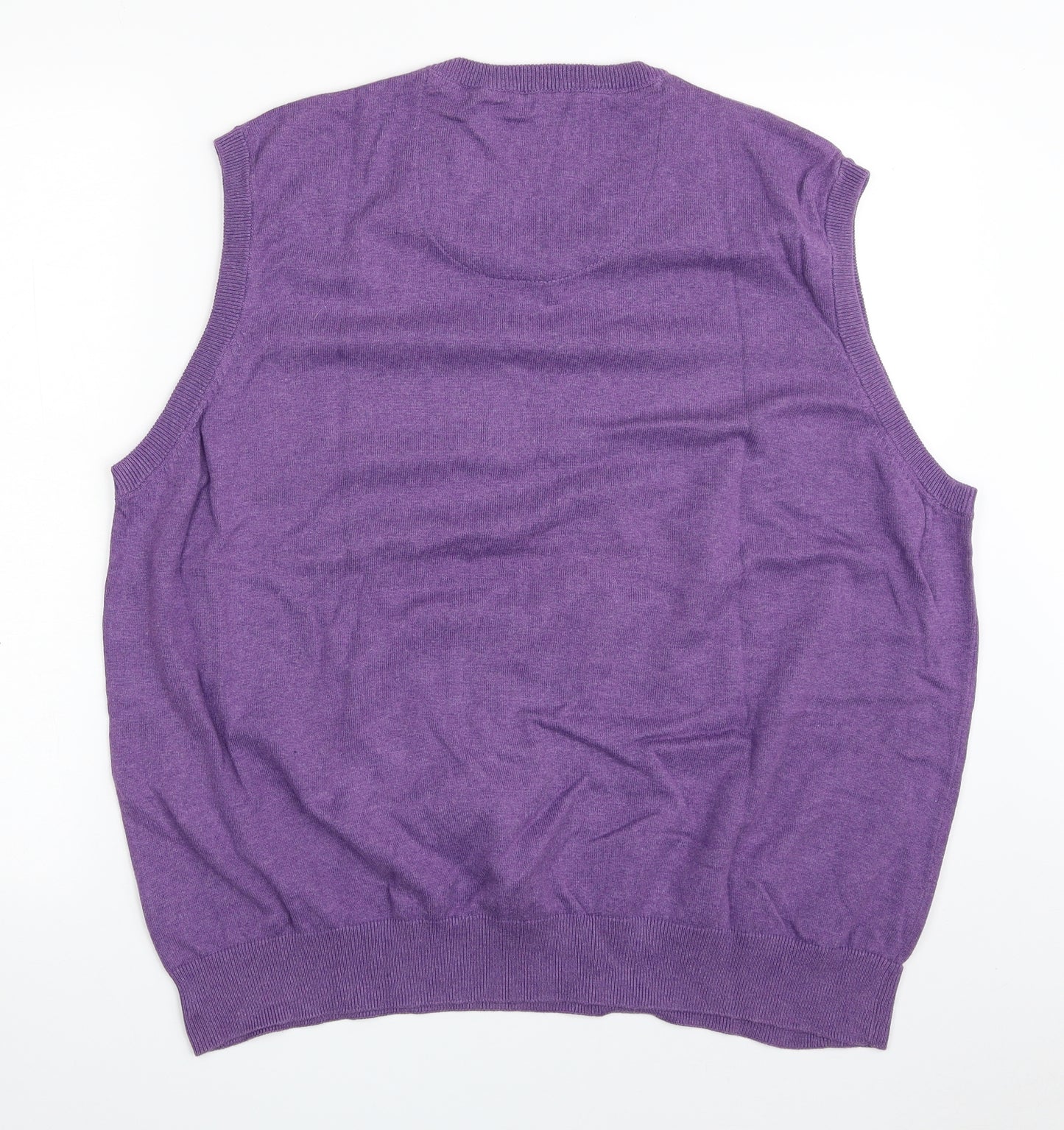 Cargo Quay  Mens Purple V-Neck  Cotton Vest Jumper Size 2XL