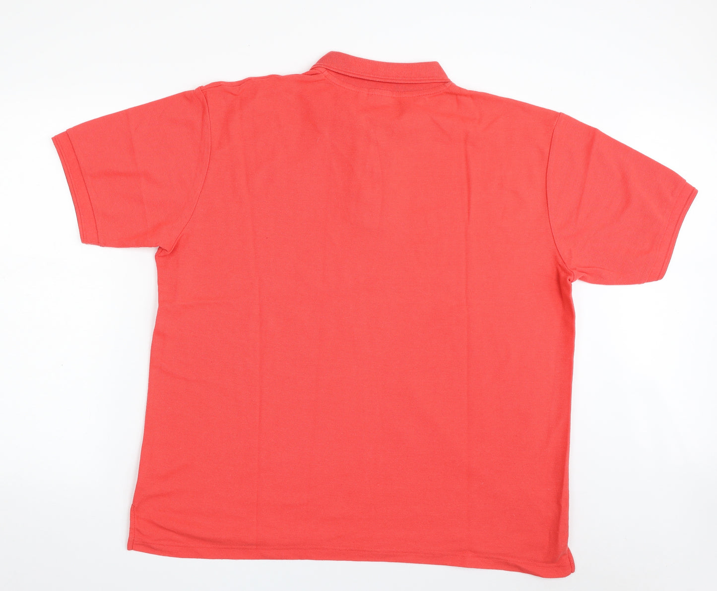 Slazenger Mens Red  Polyester  Polo Size 2XL Collared Button