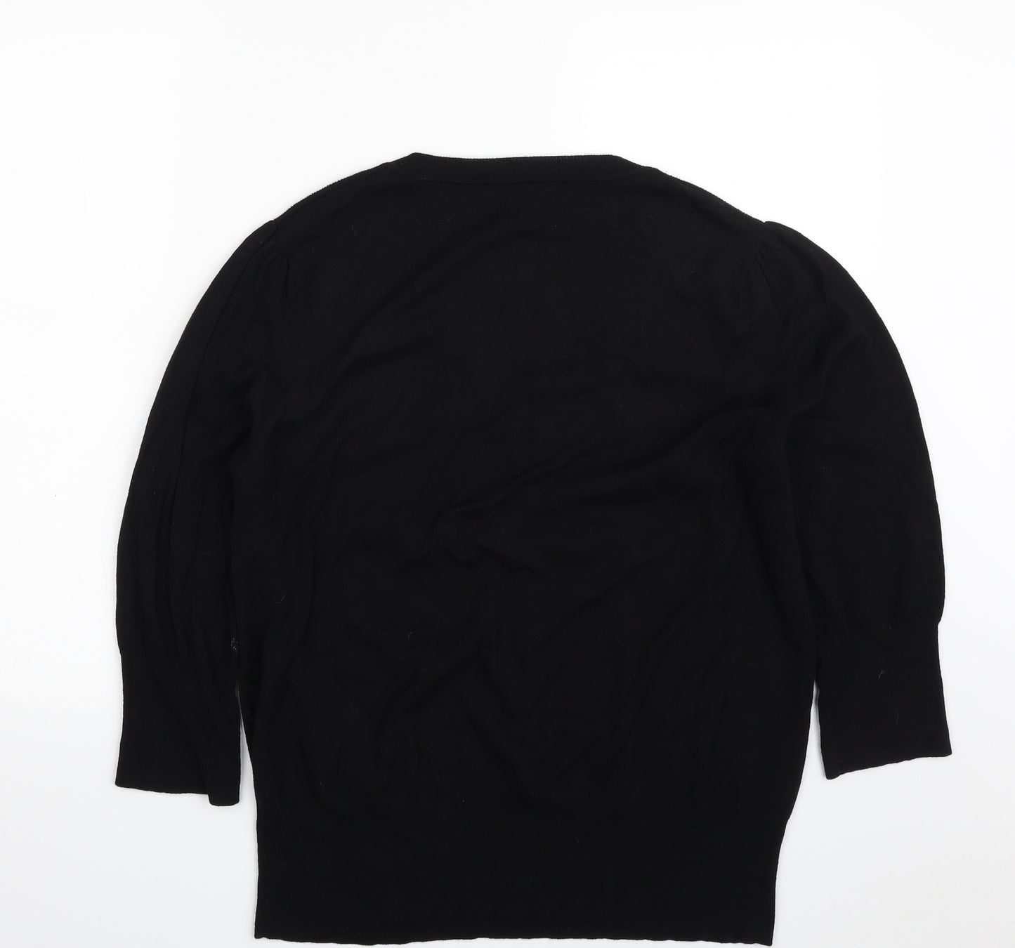 BHS Womens Black V-Neck  Viscose Pullover Jumper Size 20