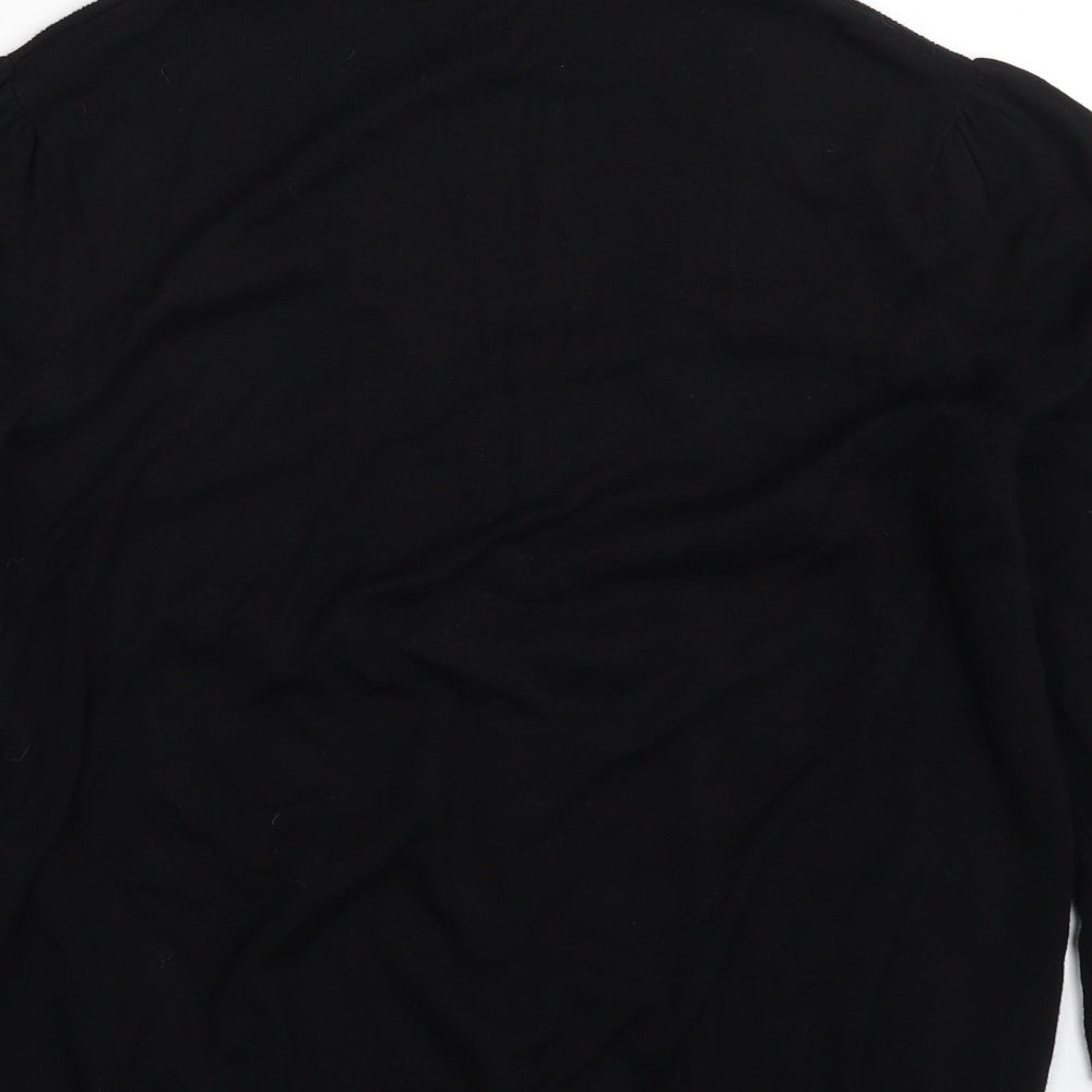 BHS Womens Black V-Neck  Viscose Pullover Jumper Size 20