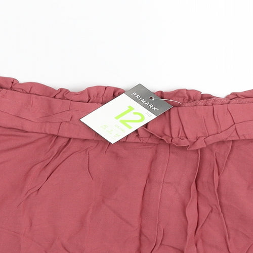 Primark Womens Pink  Viscose Skimmer Shorts Size 12  Regular