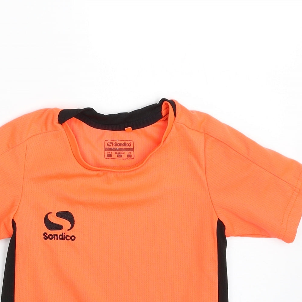Sondico Boys Orange  100% Polyester Pullover T-Shirt Size 3-4 Years Crew Neck Pullover