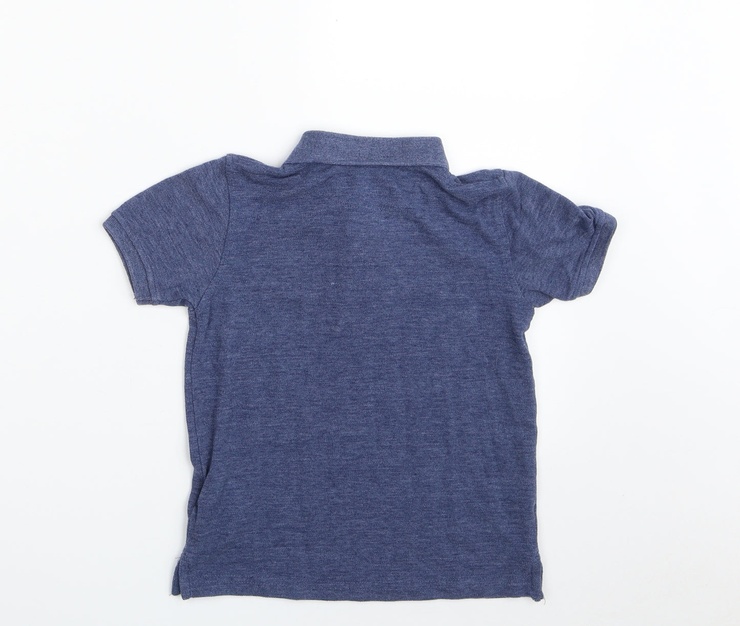 Lyle & Scott Boys Blue  Cotton Pullover Polo Size 4-5 Years Collared Button