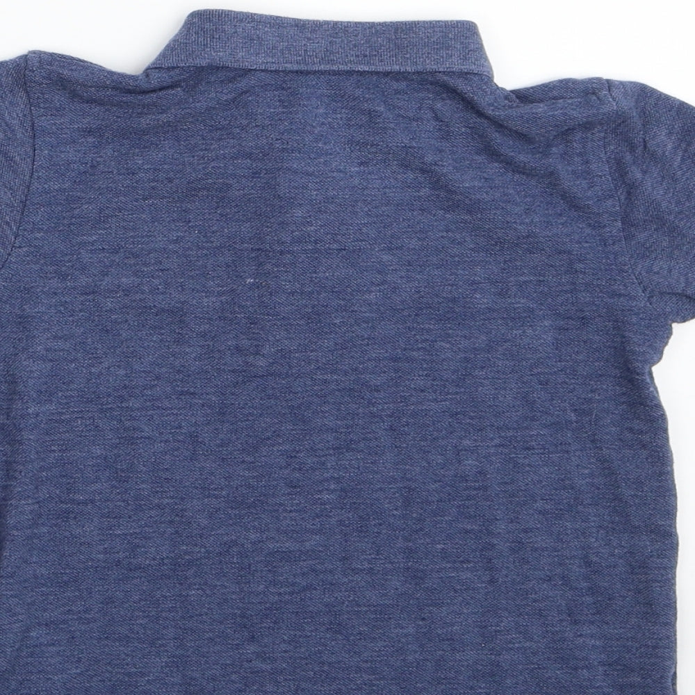Lyle & Scott Boys Blue  Cotton Pullover Polo Size 4-5 Years Collared Button