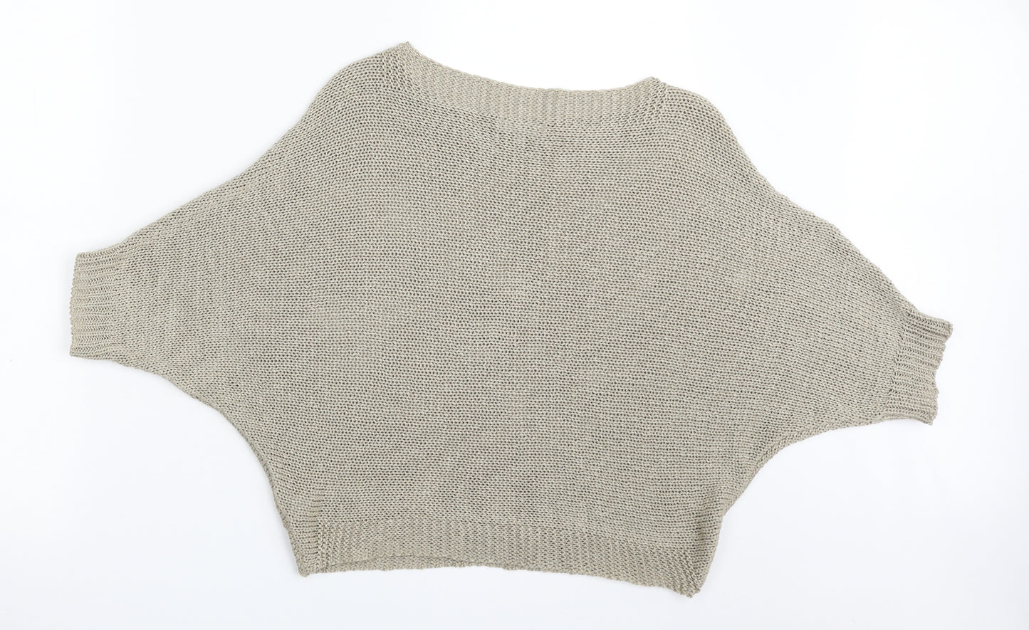 Carina Ricci Womens Beige Boat Neck  Acrylic Pullover Jumper Size S   - SIZE S/M