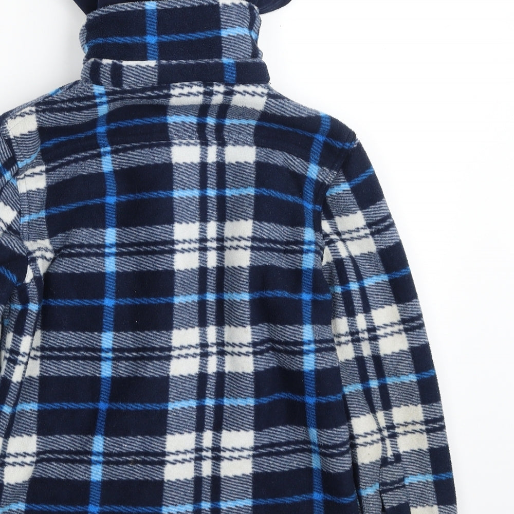 Dunnes Stores Boys Blue Plaid  Jacket  Size 7-8 Years  Snap