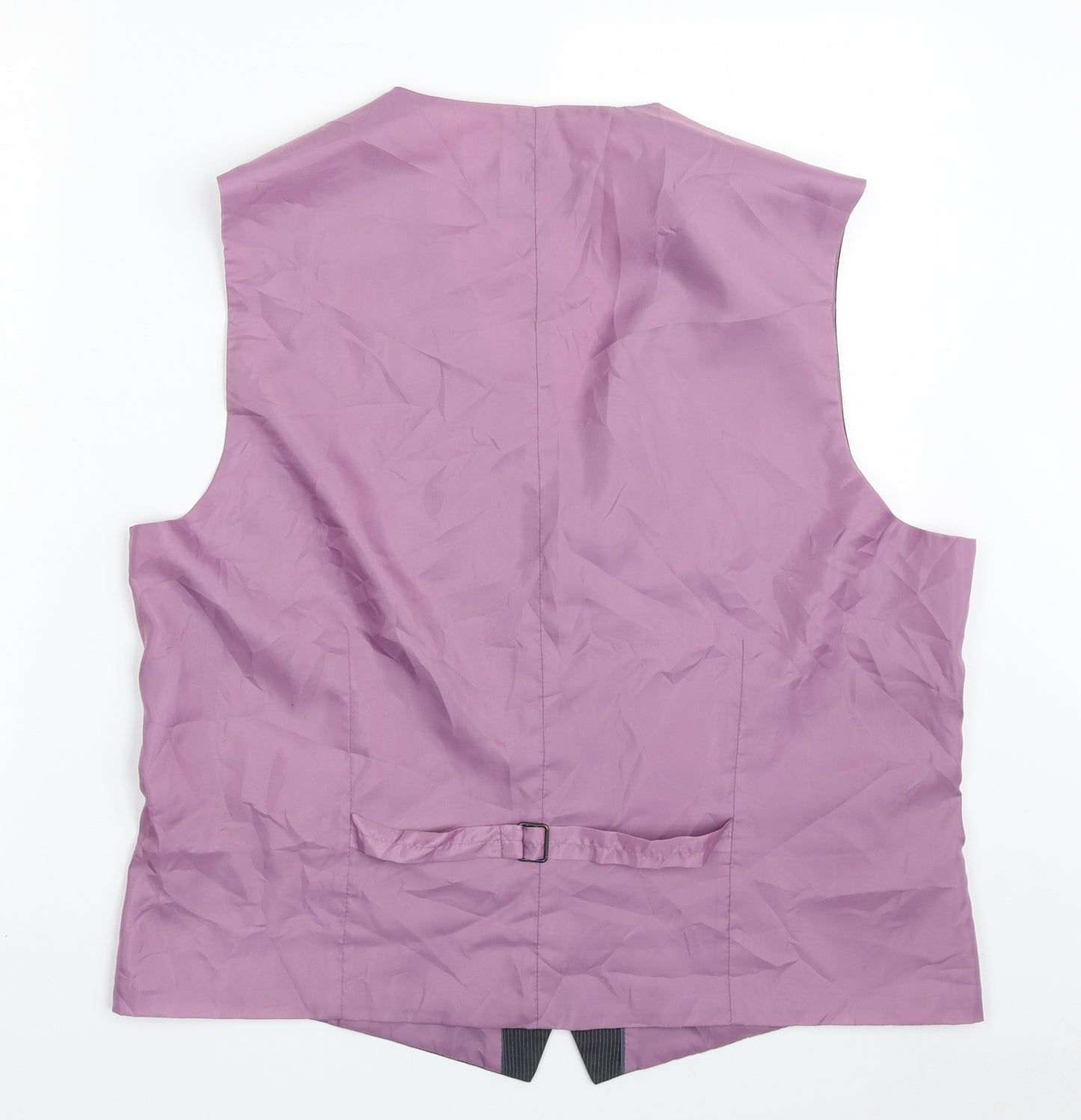 F&F Mens Black Striped  Jacket Waistcoat Size 44  Button