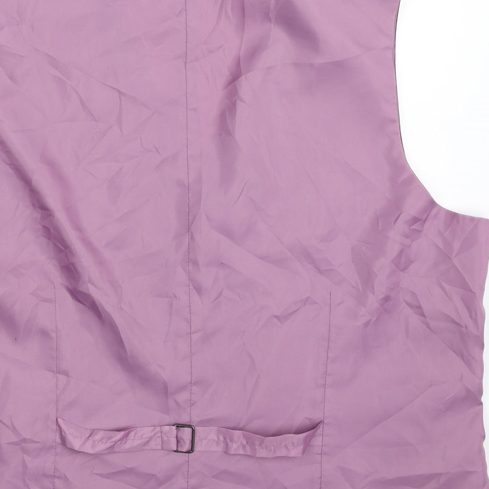 F&F Mens Black Striped  Jacket Waistcoat Size 44  Button