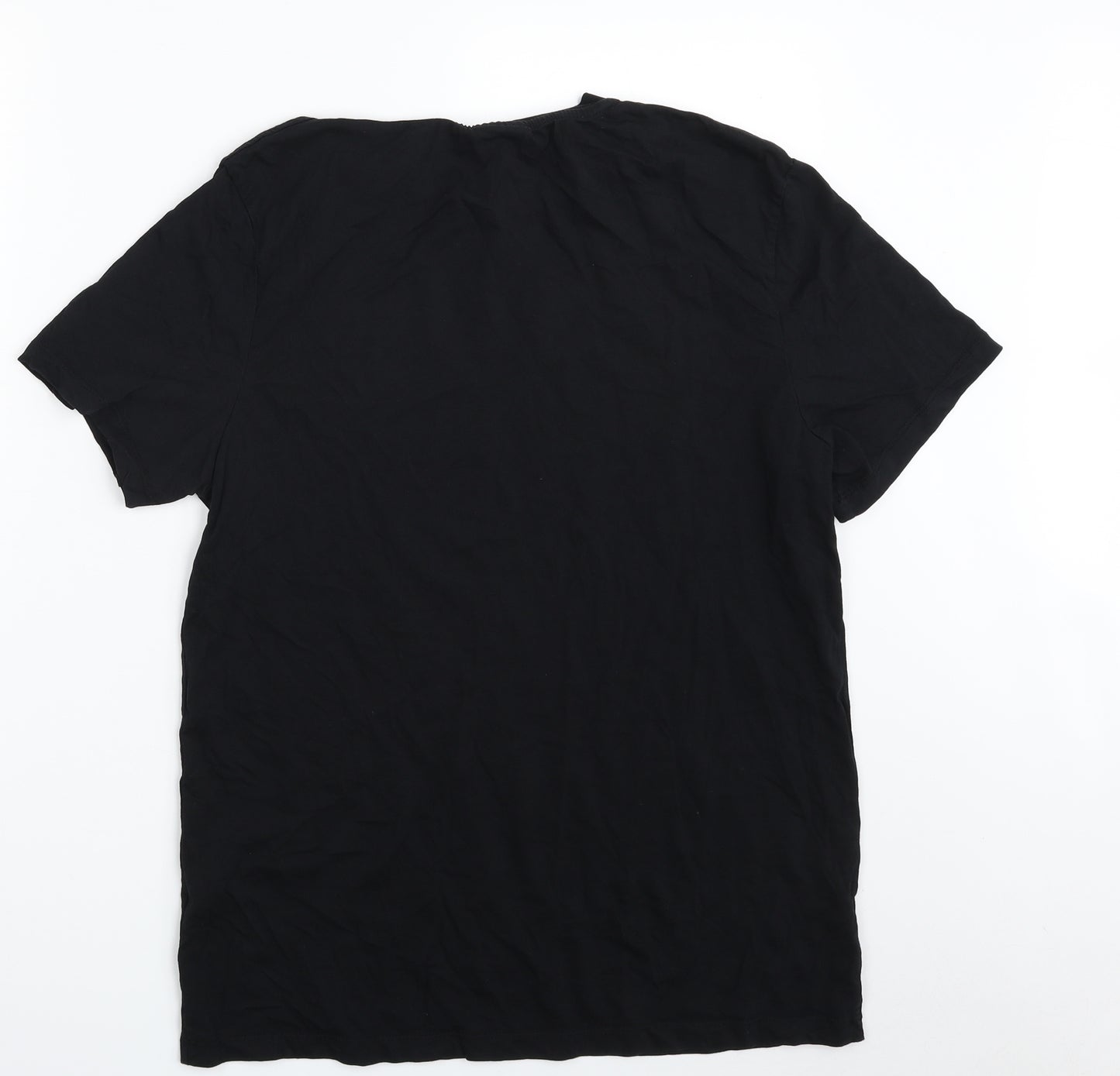 Primark Mens Black  Cotton  T-Shirt Size L Crew Neck  - MARVEL