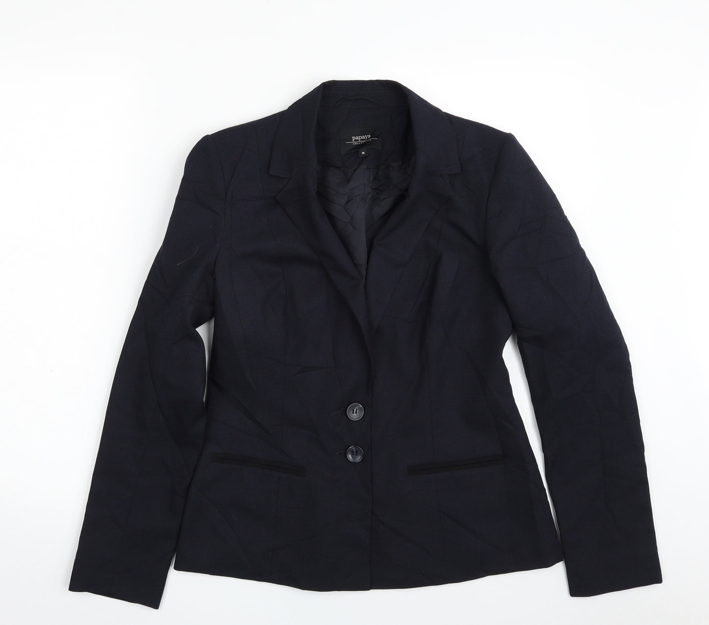 Papaya Womens Black   Jacket Blazer Size 8  Button