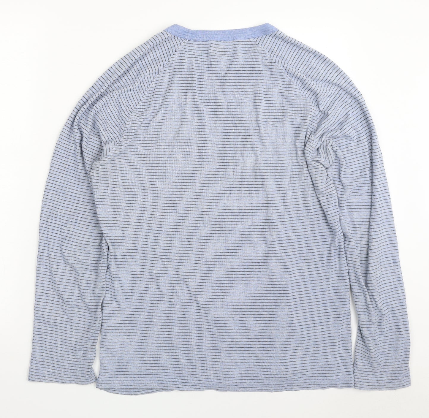 Gap Mens Blue Striped Cotton Pullover Sweatshirt Size M
